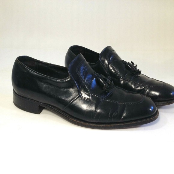 Vintage Florsheim Imperial Men\'s Black Dress Shoes 8.5 D Tassel Loafers 766502 main image 9